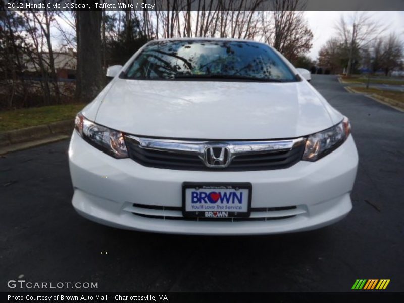 Taffeta White / Gray 2012 Honda Civic LX Sedan