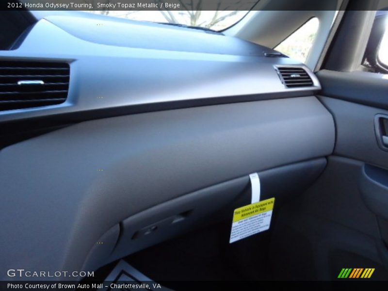 Smoky Topaz Metallic / Beige 2012 Honda Odyssey Touring