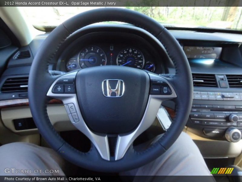 Opal Sage Metallic / Ivory 2012 Honda Accord Crosstour EX-L
