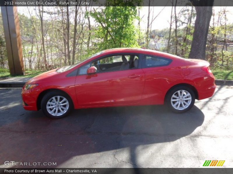 Rallye Red / Gray 2012 Honda Civic EX-L Coupe