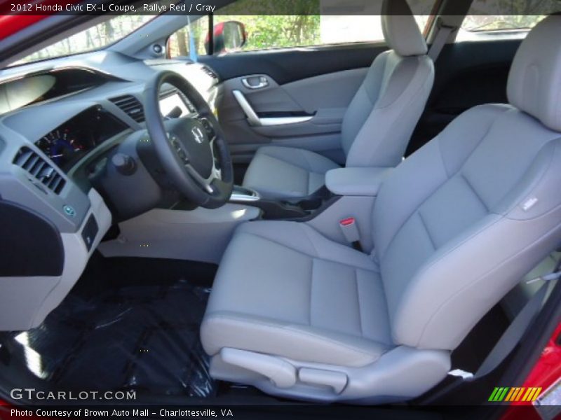 Rallye Red / Gray 2012 Honda Civic EX-L Coupe