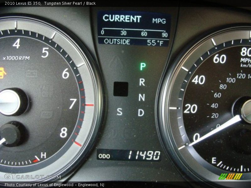 Tungsten Silver Pearl / Black 2010 Lexus ES 350