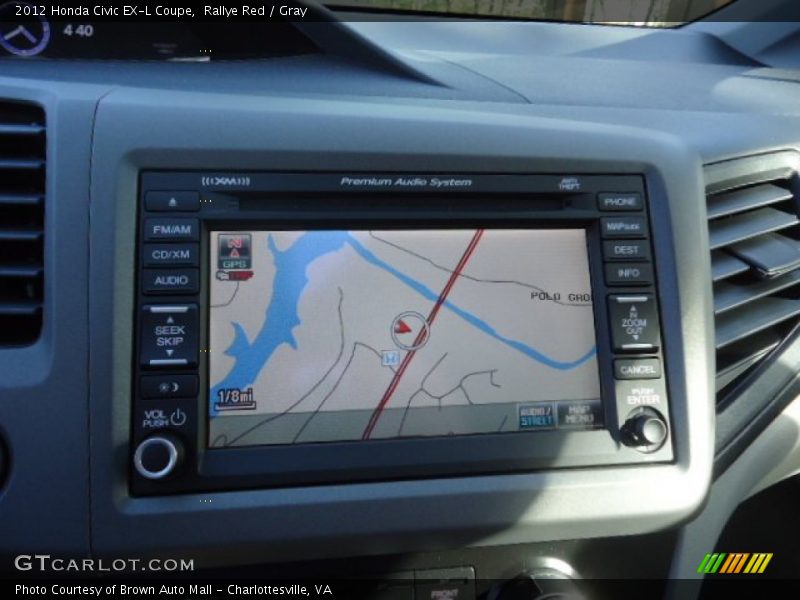 Rallye Red / Gray 2012 Honda Civic EX-L Coupe