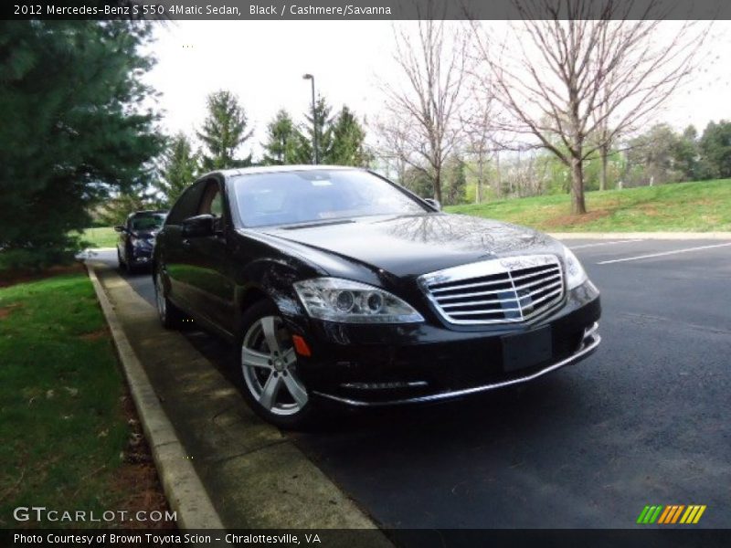 Black / Cashmere/Savanna 2012 Mercedes-Benz S 550 4Matic Sedan