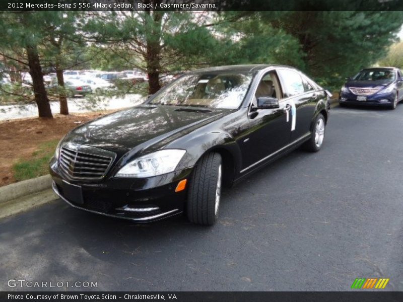 Black / Cashmere/Savanna 2012 Mercedes-Benz S 550 4Matic Sedan