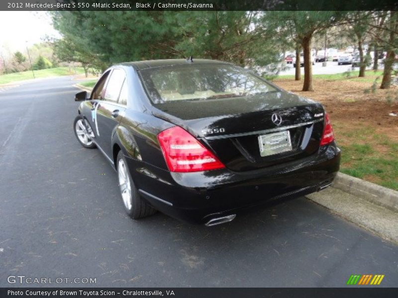 Black / Cashmere/Savanna 2012 Mercedes-Benz S 550 4Matic Sedan