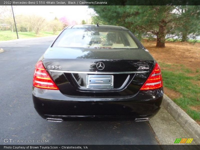 Black / Cashmere/Savanna 2012 Mercedes-Benz S 550 4Matic Sedan