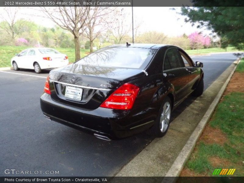 Black / Cashmere/Savanna 2012 Mercedes-Benz S 550 4Matic Sedan