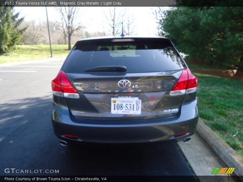 Magnetic Gray Metallic / Light Gray 2012 Toyota Venza XLE AWD