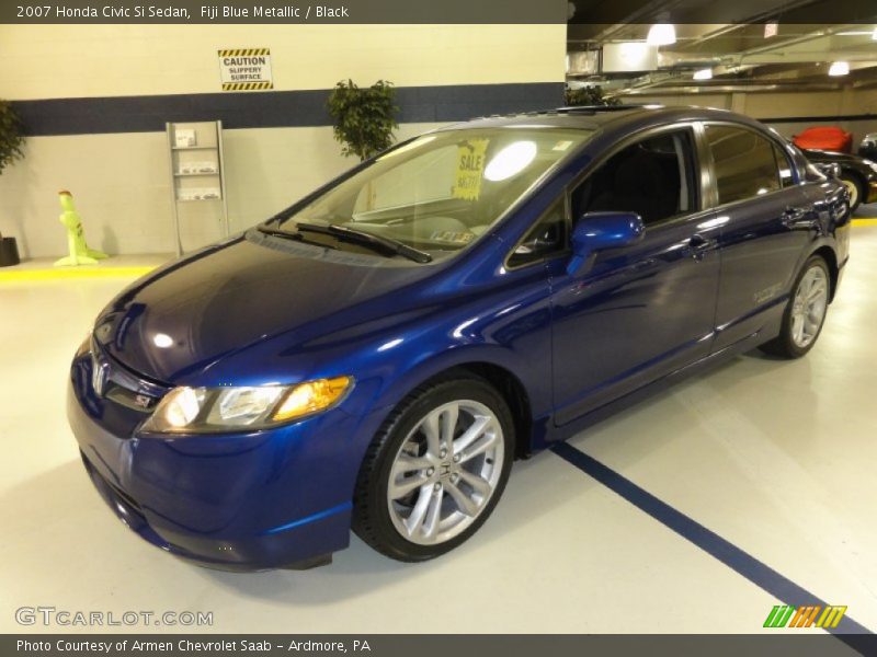 Fiji Blue Metallic / Black 2007 Honda Civic Si Sedan