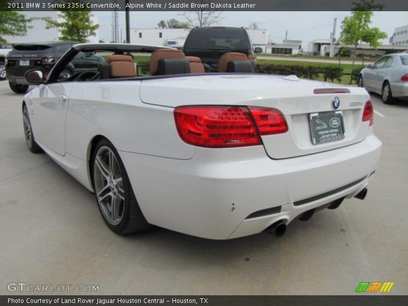 Alpine White / Saddle Brown Dakota Leather 2011 BMW 3 Series 335is Convertible