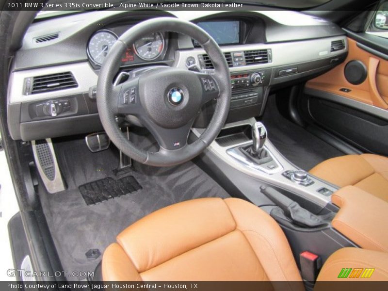 Alpine White / Saddle Brown Dakota Leather 2011 BMW 3 Series 335is Convertible