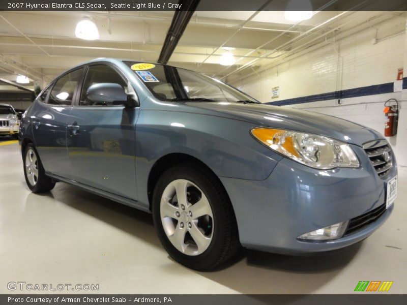 Seattle Light Blue / Gray 2007 Hyundai Elantra GLS Sedan