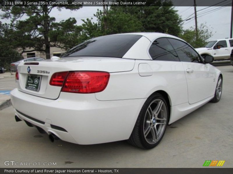 Alpine White / Saddle Brown Dakota Leather 2011 BMW 3 Series 335is Convertible