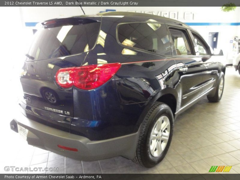 Dark Blue Metallic / Dark Gray/Light Gray 2012 Chevrolet Traverse LS AWD
