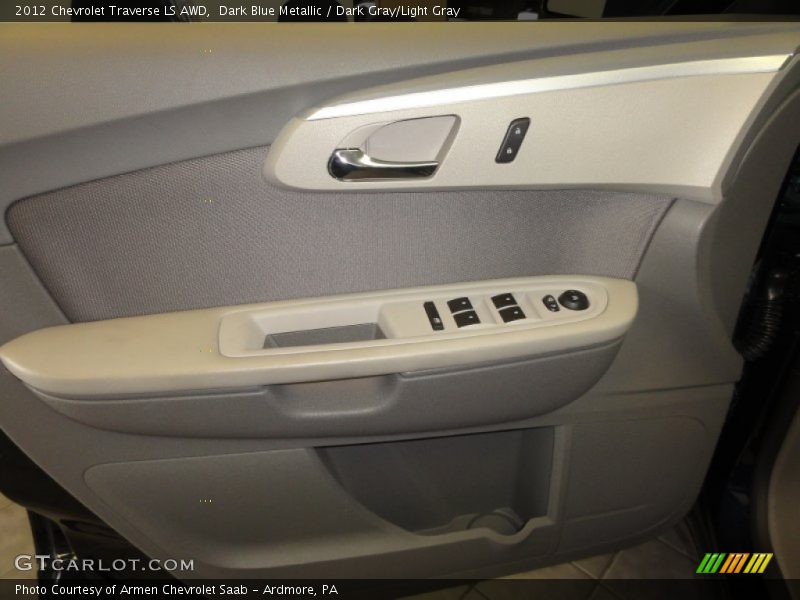 Dark Blue Metallic / Dark Gray/Light Gray 2012 Chevrolet Traverse LS AWD