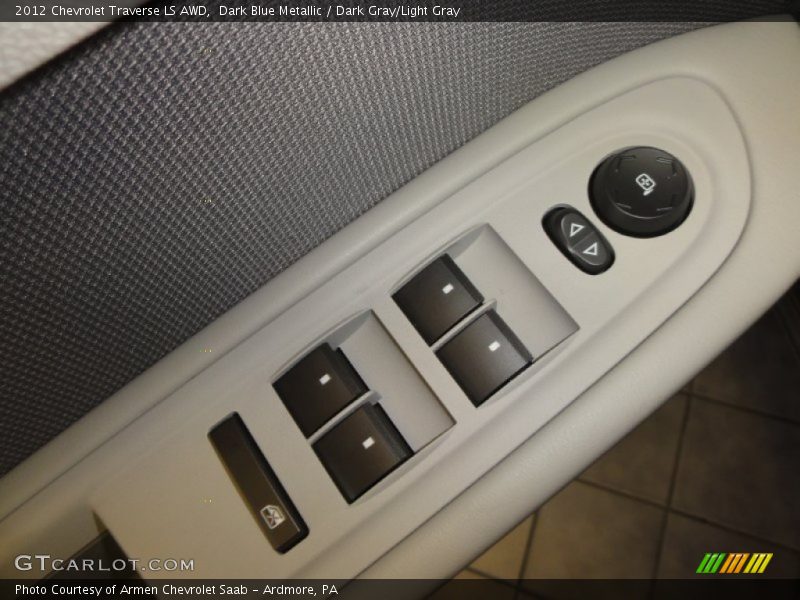 Dark Blue Metallic / Dark Gray/Light Gray 2012 Chevrolet Traverse LS AWD