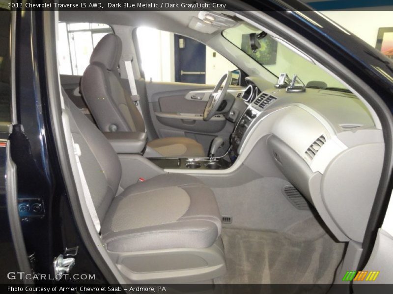 Dark Blue Metallic / Dark Gray/Light Gray 2012 Chevrolet Traverse LS AWD