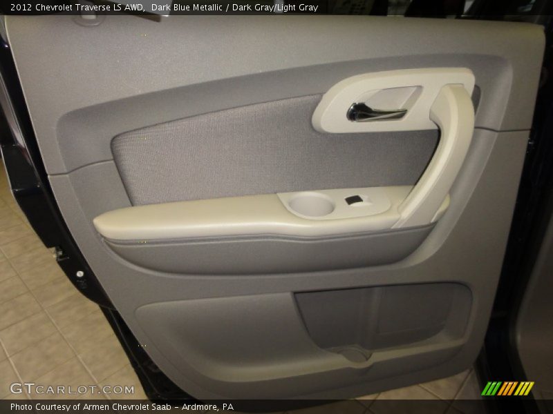 Dark Blue Metallic / Dark Gray/Light Gray 2012 Chevrolet Traverse LS AWD