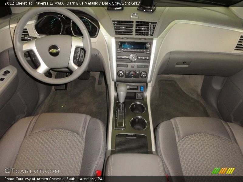 Dark Blue Metallic / Dark Gray/Light Gray 2012 Chevrolet Traverse LS AWD