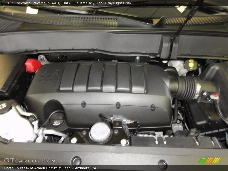 Dark Blue Metallic / Dark Gray/Light Gray 2012 Chevrolet Traverse LS AWD