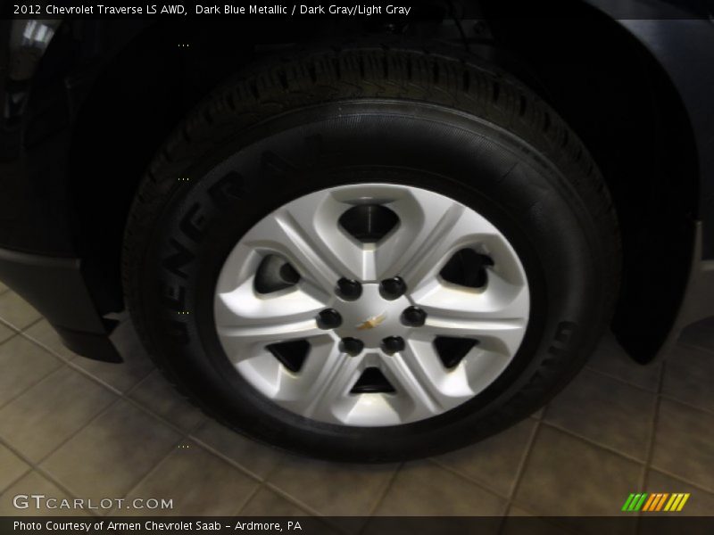 Dark Blue Metallic / Dark Gray/Light Gray 2012 Chevrolet Traverse LS AWD