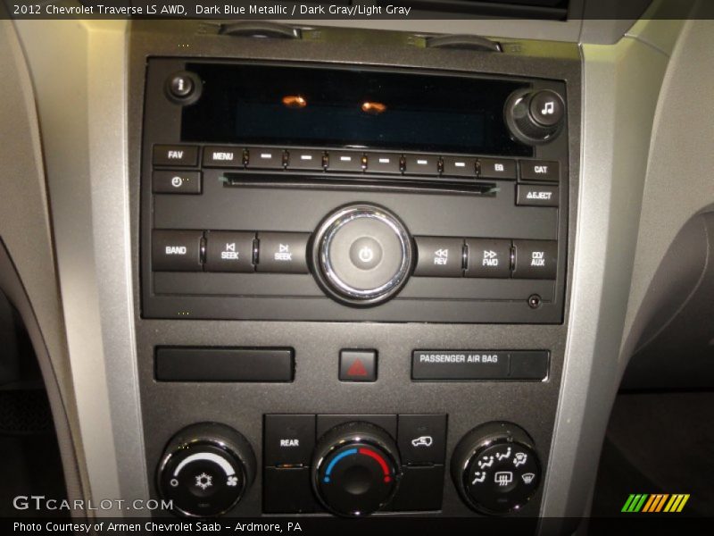 Dark Blue Metallic / Dark Gray/Light Gray 2012 Chevrolet Traverse LS AWD