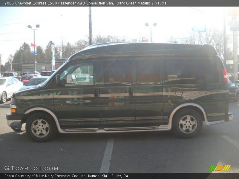 Dark Green Metallic / Neutral 2005 Chevrolet Express 1500 Passenger AWD Conversion Van