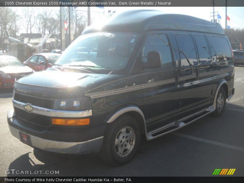 Dark Green Metallic / Neutral 2005 Chevrolet Express 1500 Passenger AWD Conversion Van