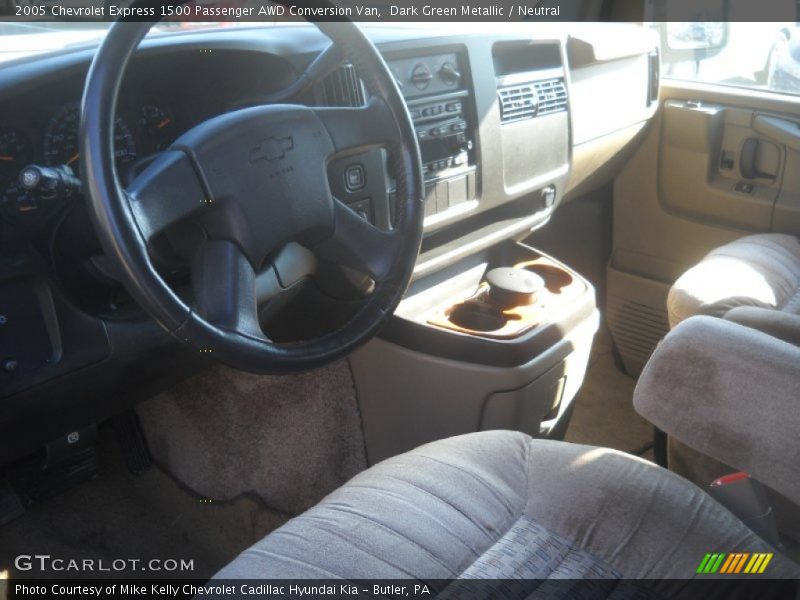 Dark Green Metallic / Neutral 2005 Chevrolet Express 1500 Passenger AWD Conversion Van