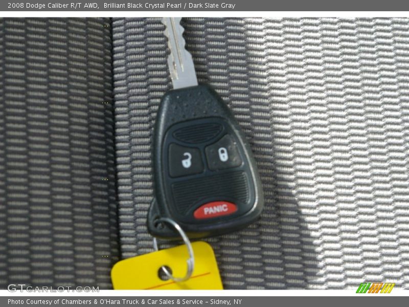 Brilliant Black Crystal Pearl / Dark Slate Gray 2008 Dodge Caliber R/T AWD