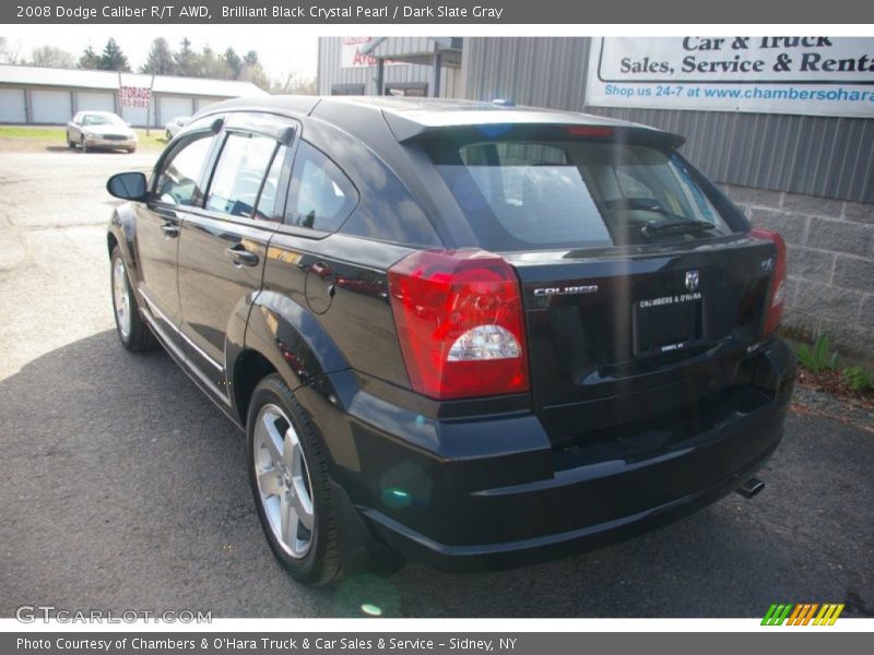 Brilliant Black Crystal Pearl / Dark Slate Gray 2008 Dodge Caliber R/T AWD