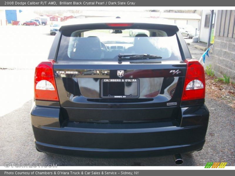 Brilliant Black Crystal Pearl / Dark Slate Gray 2008 Dodge Caliber R/T AWD