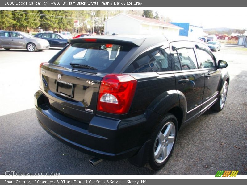 Brilliant Black Crystal Pearl / Dark Slate Gray 2008 Dodge Caliber R/T AWD