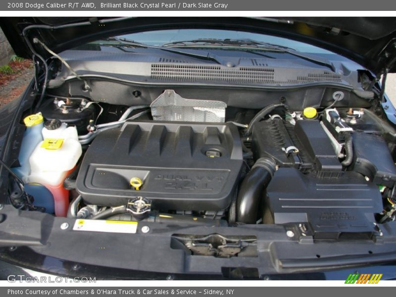 Brilliant Black Crystal Pearl / Dark Slate Gray 2008 Dodge Caliber R/T AWD