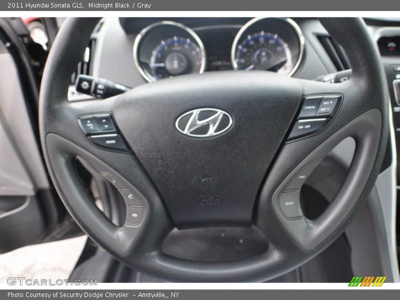 Midnight Black / Gray 2011 Hyundai Sonata GLS