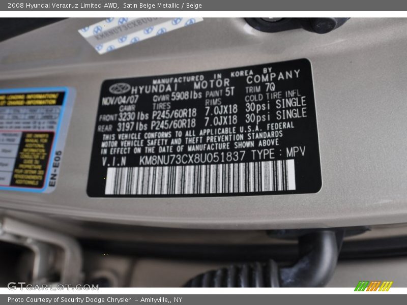 5T - 2008 Hyundai Veracruz Limited AWD