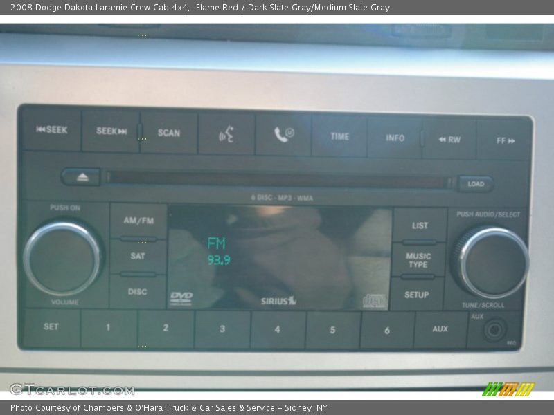 Flame Red / Dark Slate Gray/Medium Slate Gray 2008 Dodge Dakota Laramie Crew Cab 4x4