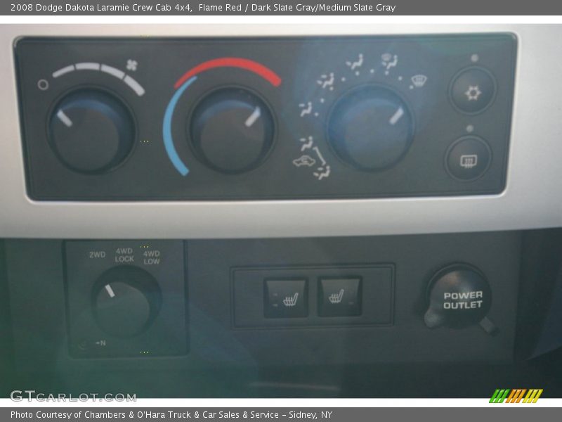Flame Red / Dark Slate Gray/Medium Slate Gray 2008 Dodge Dakota Laramie Crew Cab 4x4
