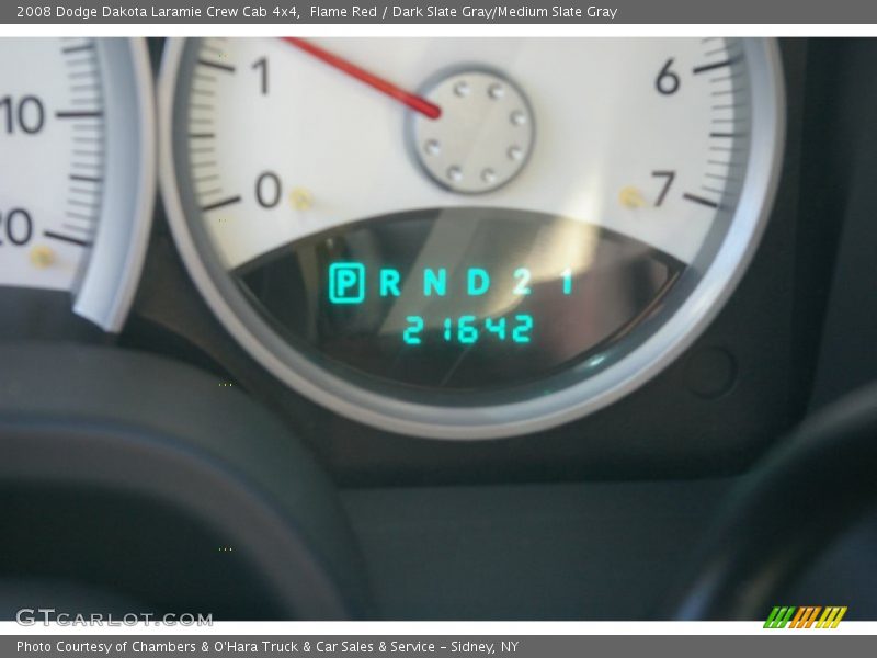 Flame Red / Dark Slate Gray/Medium Slate Gray 2008 Dodge Dakota Laramie Crew Cab 4x4