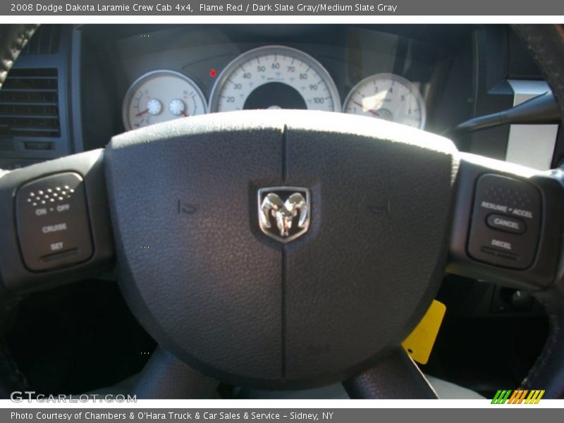 Flame Red / Dark Slate Gray/Medium Slate Gray 2008 Dodge Dakota Laramie Crew Cab 4x4