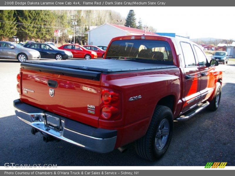 Flame Red / Dark Slate Gray/Medium Slate Gray 2008 Dodge Dakota Laramie Crew Cab 4x4