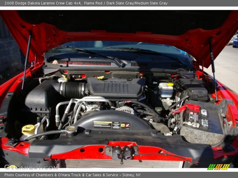 Flame Red / Dark Slate Gray/Medium Slate Gray 2008 Dodge Dakota Laramie Crew Cab 4x4