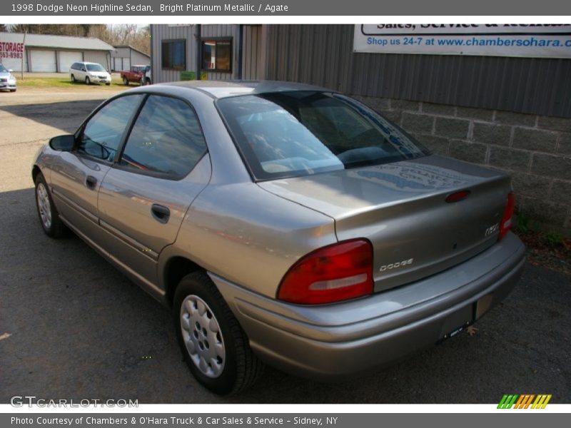 Bright Platinum Metallic / Agate 1998 Dodge Neon Highline Sedan