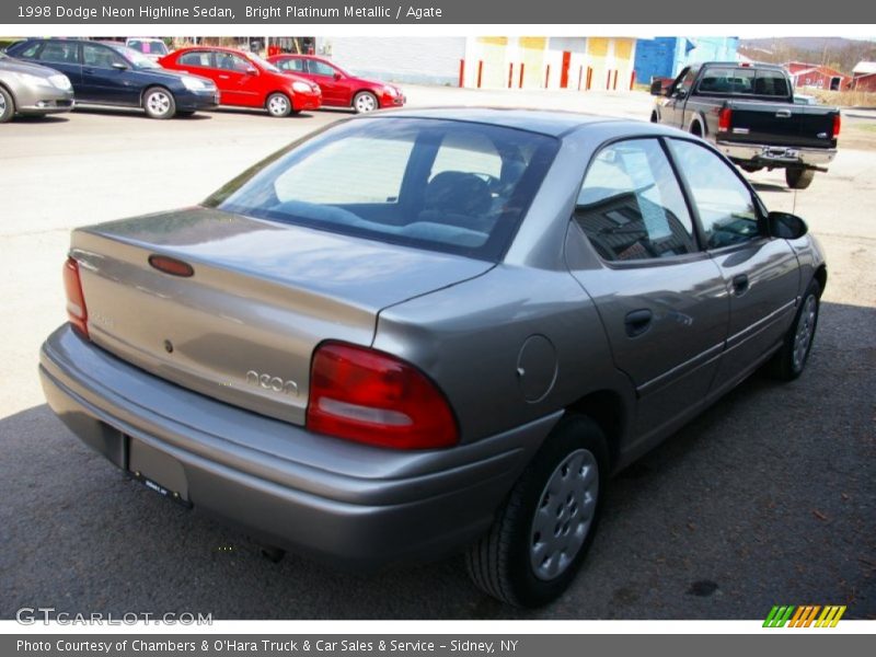Bright Platinum Metallic / Agate 1998 Dodge Neon Highline Sedan