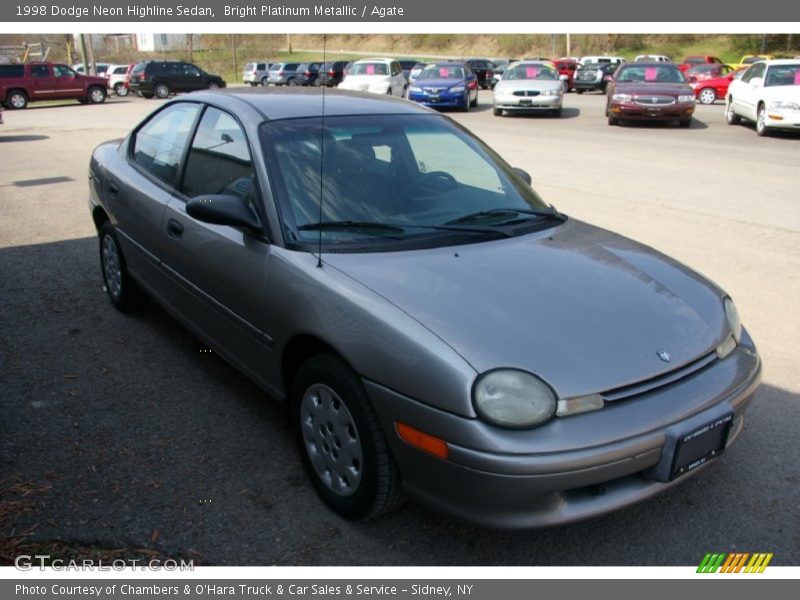 Bright Platinum Metallic / Agate 1998 Dodge Neon Highline Sedan