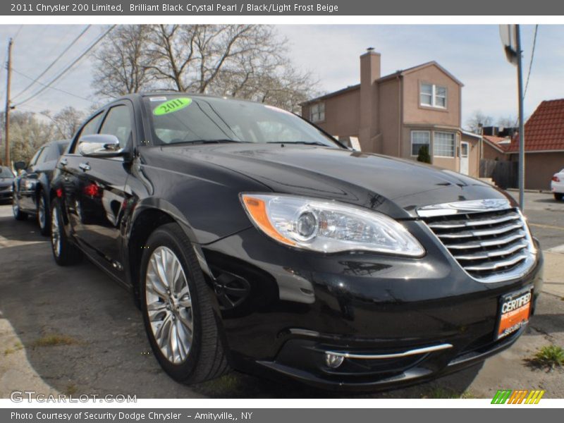 Brilliant Black Crystal Pearl / Black/Light Frost Beige 2011 Chrysler 200 Limited