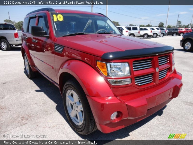 Inferno Red Crystal Pearl / Pastel Pebble Beige 2010 Dodge Nitro SXT