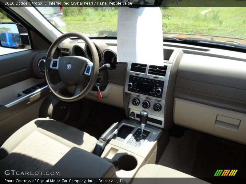 Inferno Red Crystal Pearl / Pastel Pebble Beige 2010 Dodge Nitro SXT