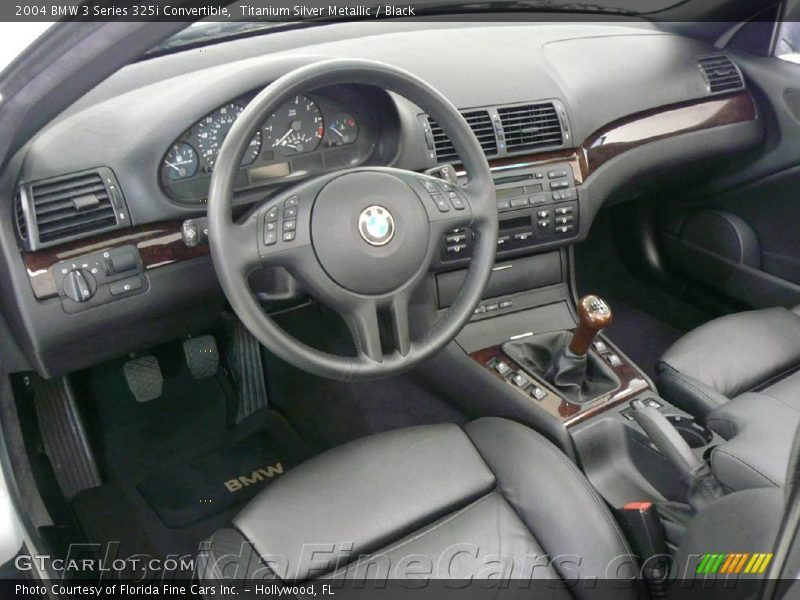 Titanium Silver Metallic / Black 2004 BMW 3 Series 325i Convertible